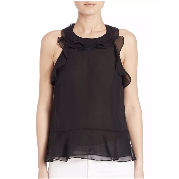 DIANE VON FURSTENBERG Ruffle halter Top - Picture 1 of 4